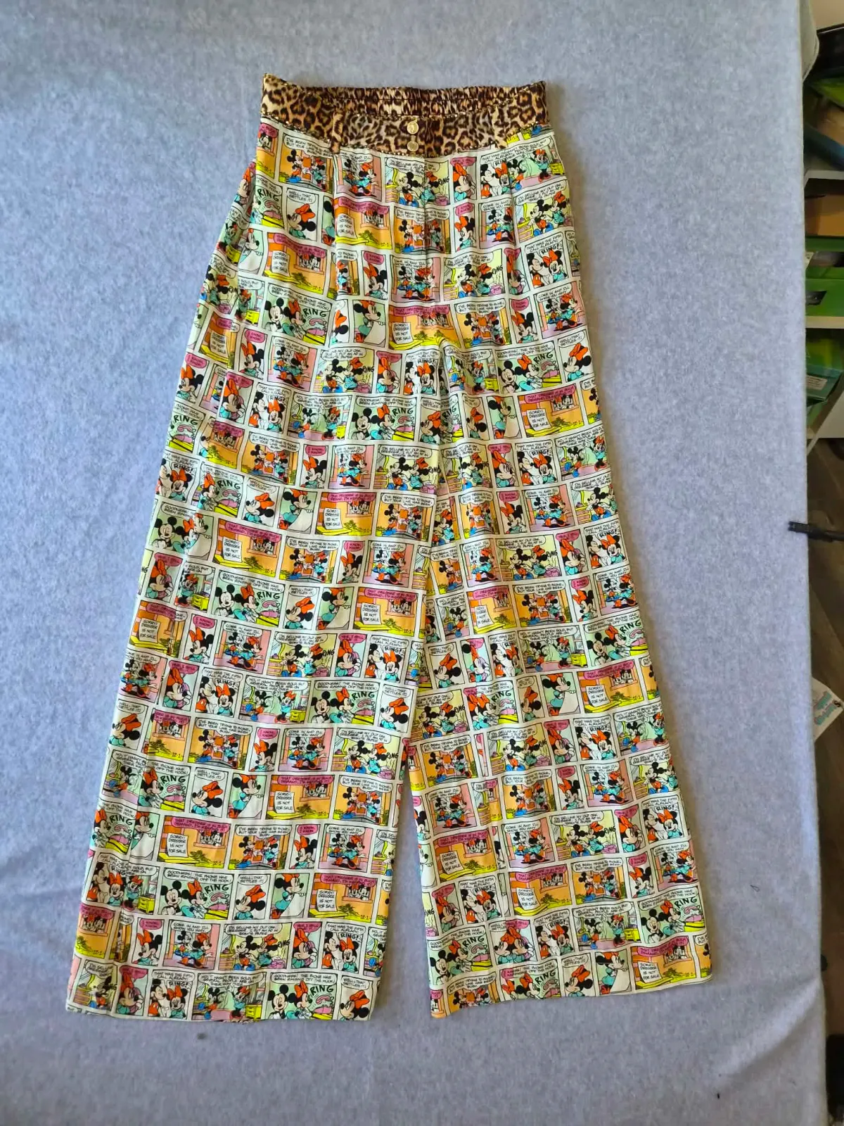 Camilla x Disney Silk Mickey Comic Strip Wide Leg Pants ONLY size S - Image 3