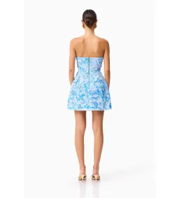 Elliatt Roseate Floral Mini Dress in Blue Size S/AU 8 for rent on The Volte - image 6