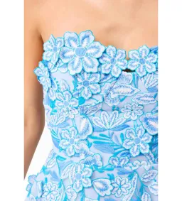 Elliatt Roseate Floral Mini Dress in Blue Size M/AU 10 for rent on The Volte - image 6