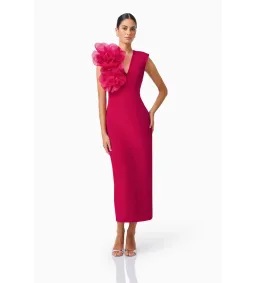 Elliatt Verdessa V-Neck Maxi Dress in Raspberry Pink Size M/AU 10 for rent on The Volte - image 2
