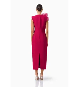 Elliatt Verdessa V-Neck Maxi Dress in Raspberry Pink Size M/AU 10 for rent on The Volte - image 5