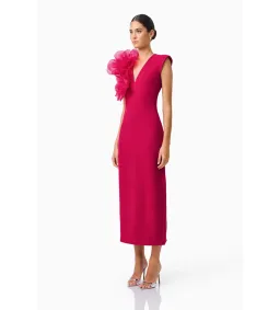 Elliatt Verdessa V-Neck Maxi Dress in Raspberry Pink Size M/AU 10 for rent on The Volte - image 3