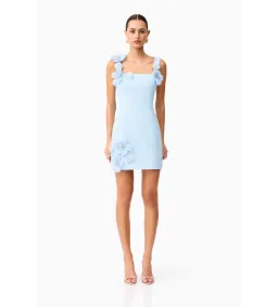 Chantelle Floral Mini Dress in Blue Size S/AU 8 for rent on The Volte - image 1