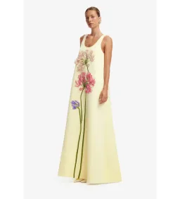 Leo Lin Charlene Appliqué Maxi Gown in Agapanthus Print Size 8 for rent on The Volte - image 3