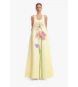 Leo Lin Charlene Appliqué Maxi Gown in Agapanthus Print Size 8 for rent on The Volte - image 1