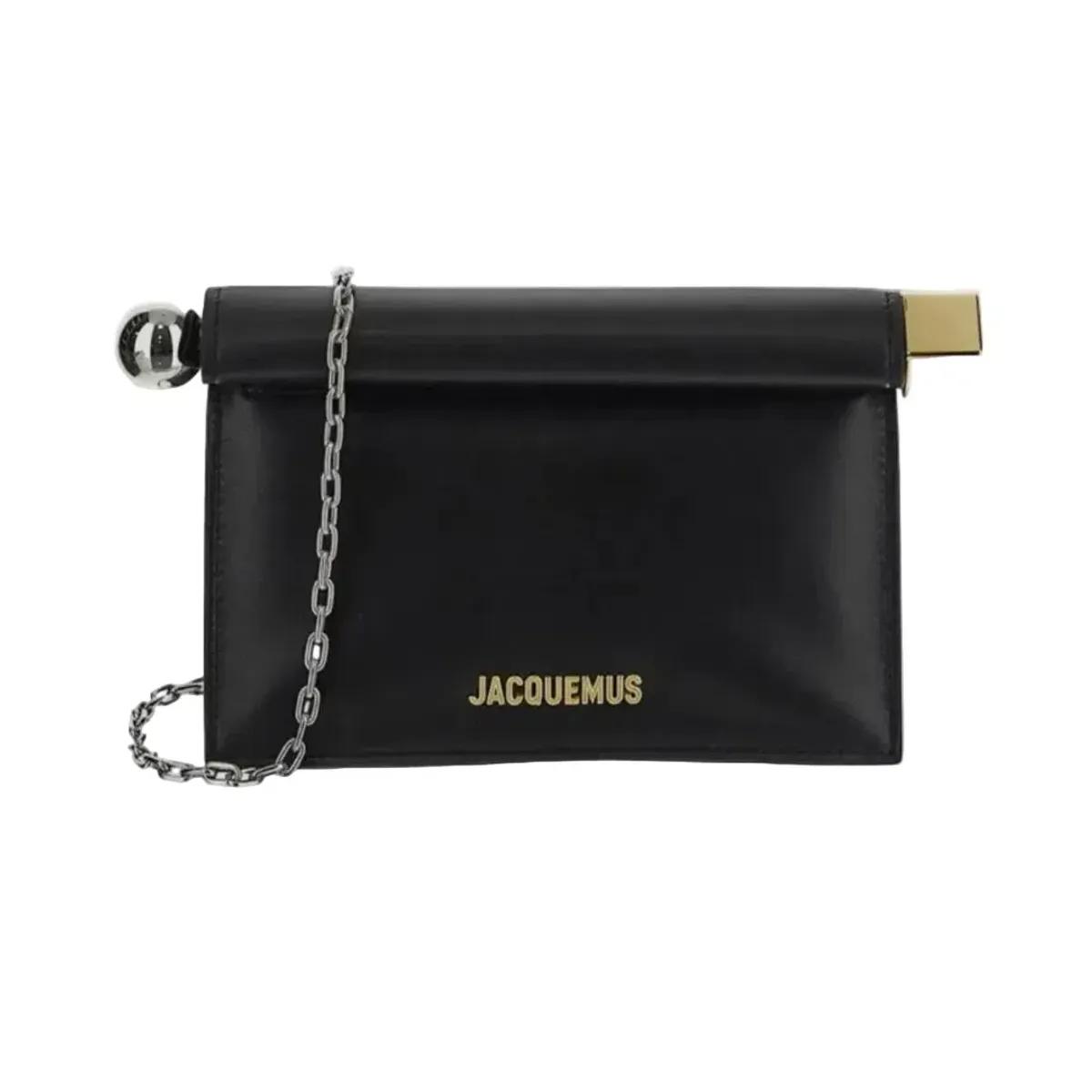 JACQUEMUS BLACK ROND CARRÉ SMALL CLUTCH BAG for rent on The Volte - main image