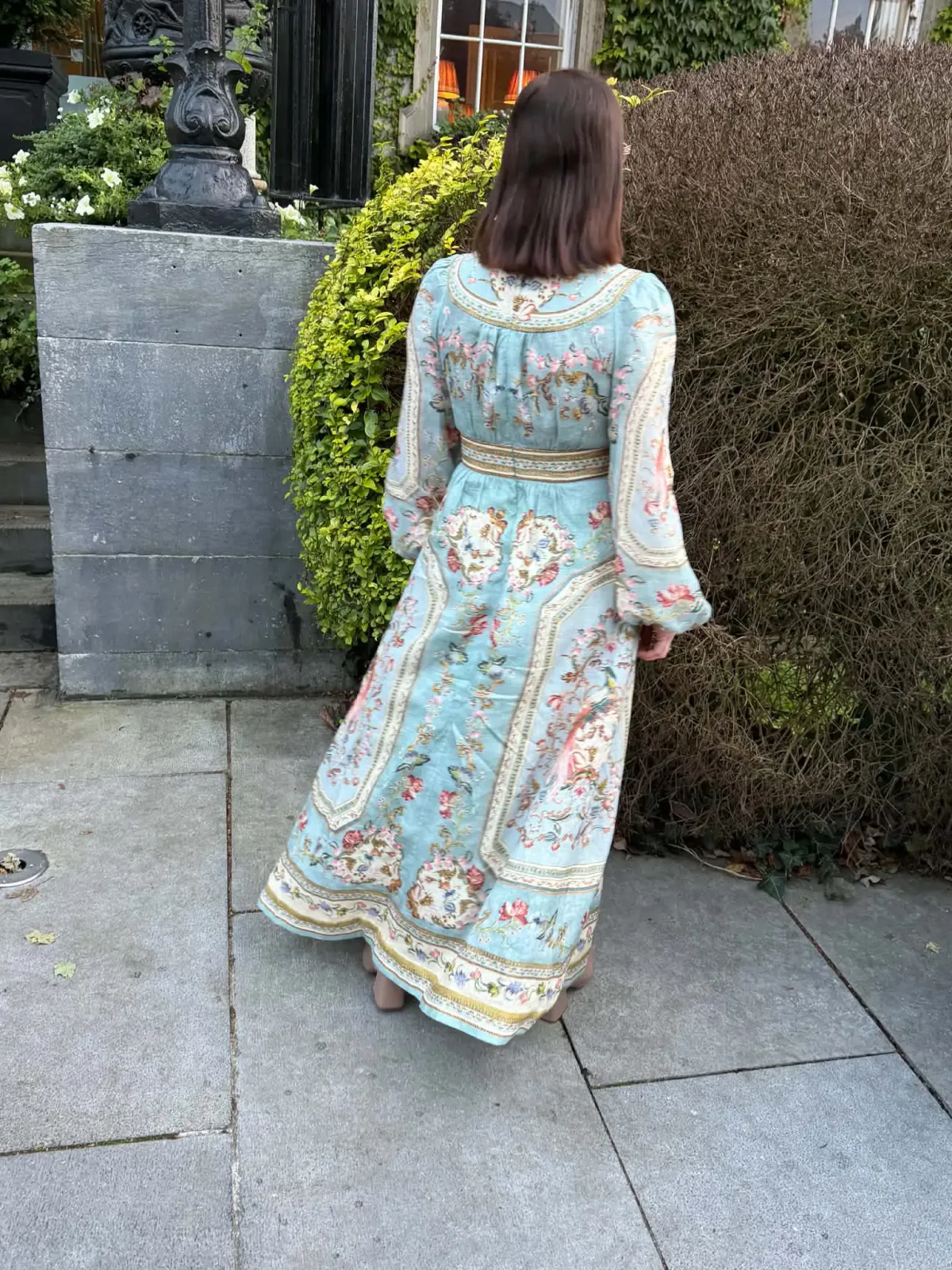 ZIMMERMANN ROSELIGHT PLUNGE MIDI DRESS SIZE 1 - Image 8