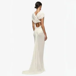 Bec & Bridge Leia Drape Gown In Buttercream Size 8 for rent on The Volte - image 2