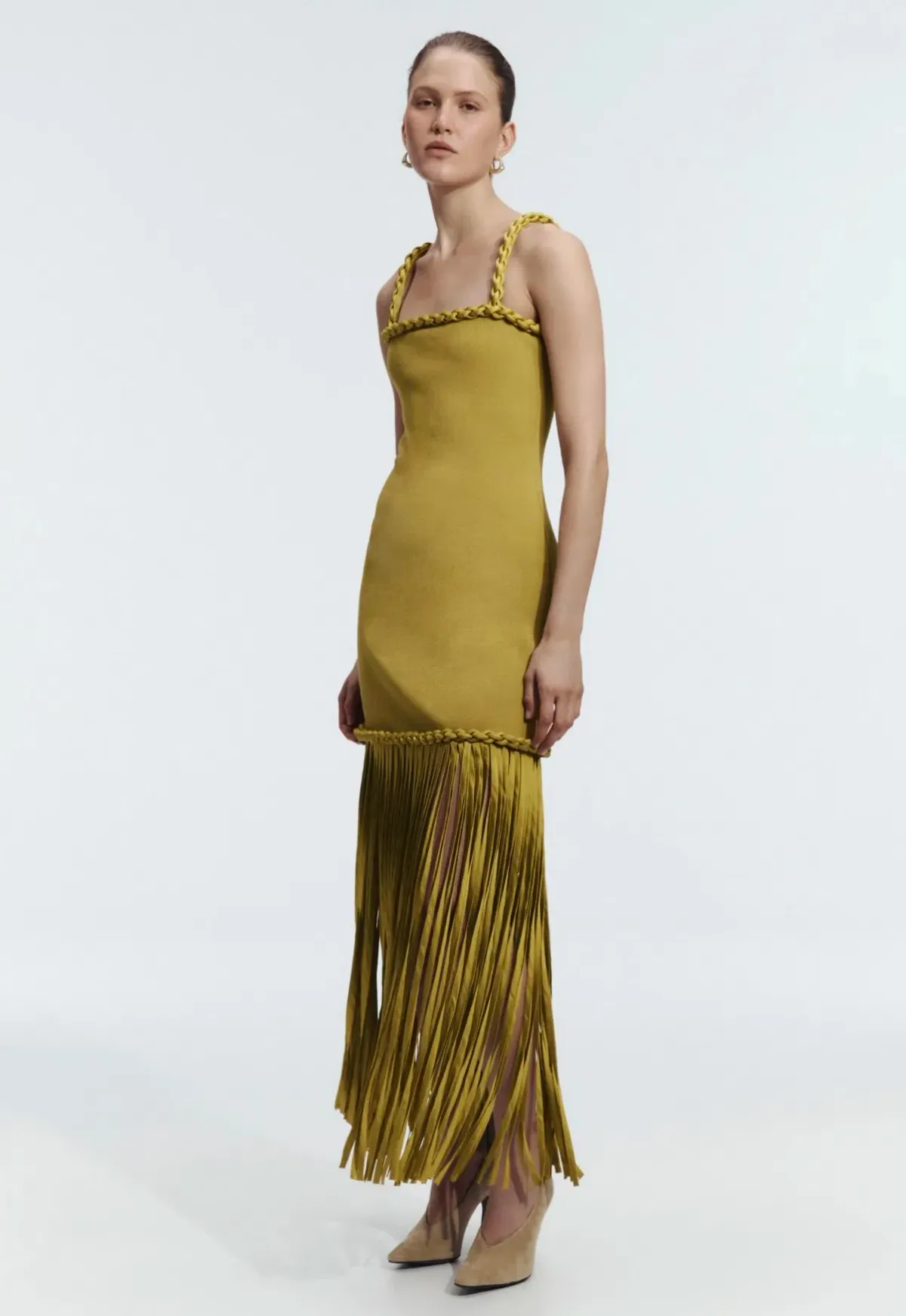 Aje Ribiona Knit Midi Dress - Image 1