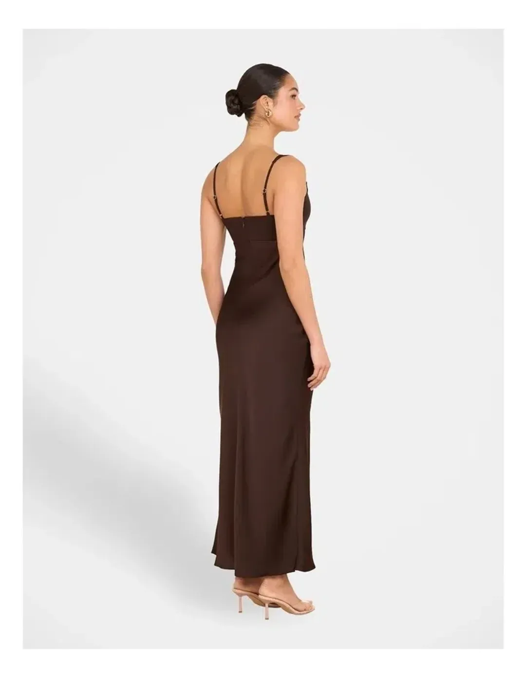 Gala Bias Cut Satin Maxi Dress for rent on The Volte - main image