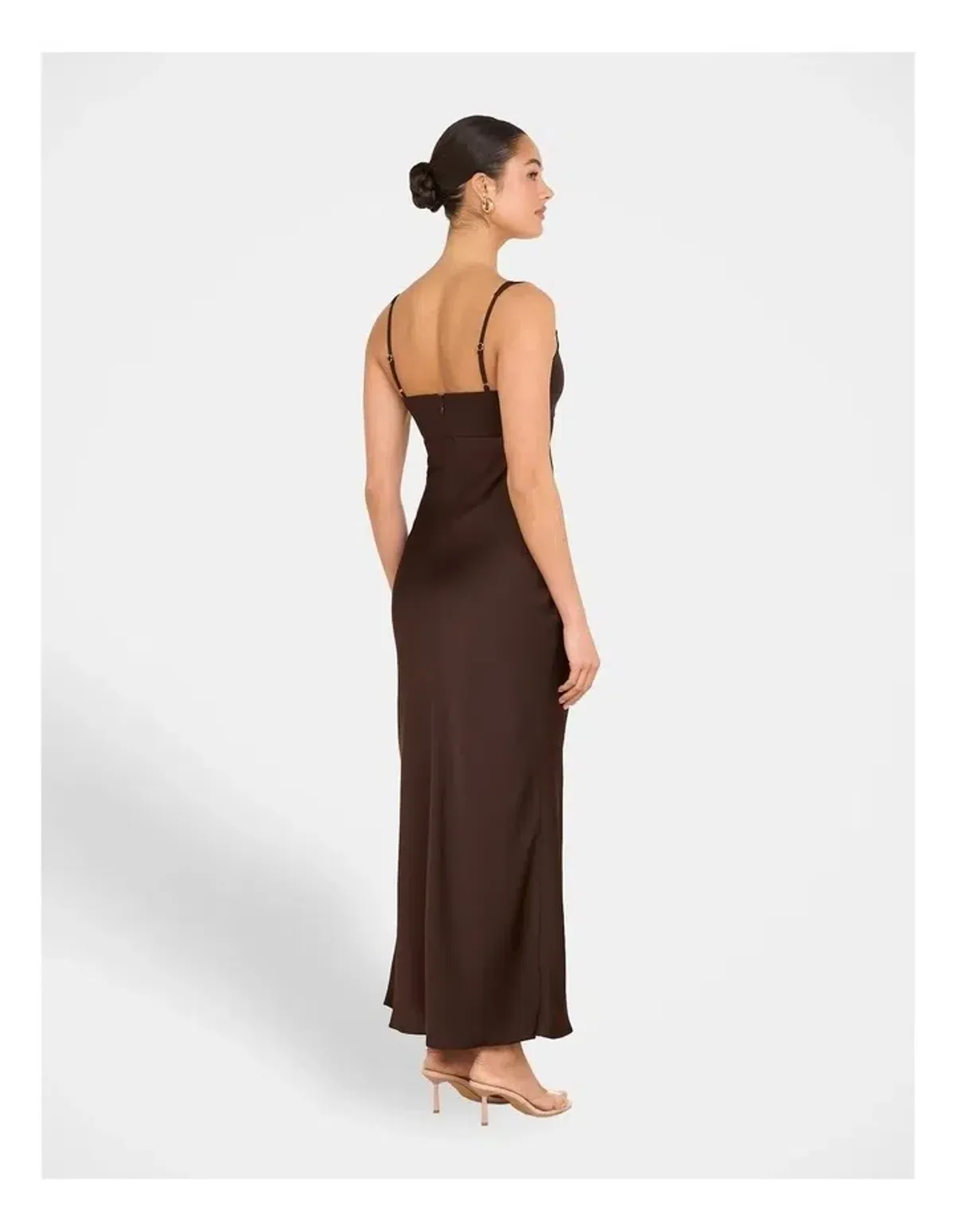 Gala Bias Cut Satin Maxi Dress - Image 2