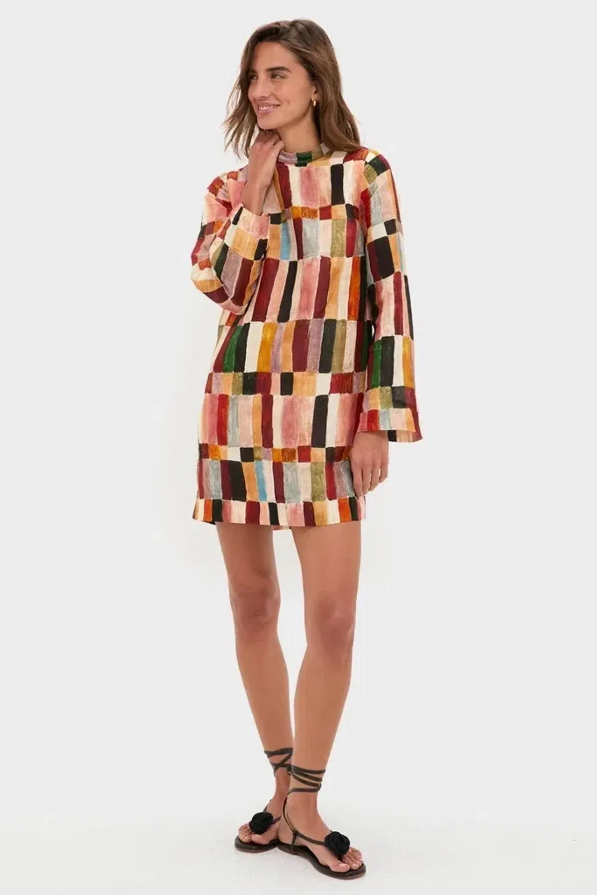 ALEMAIS Marjorelle Mini Dress Multi Size 10 AU - Image 6