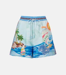 ALEMAIS Island Exclusive Shirt & Short Set Blue Print Size 8 AU for rent on The Volte - image 11
