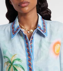 ALEMAIS Island Exclusive Shirt & Short Set Blue Print Size 8 AU for rent on The Volte - image 3