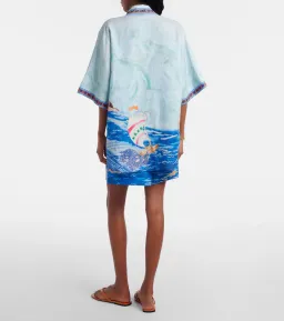 ALEMAIS Island Exclusive Shirt & Short Set Blue Print Size 8 AU for rent on The Volte - image 6