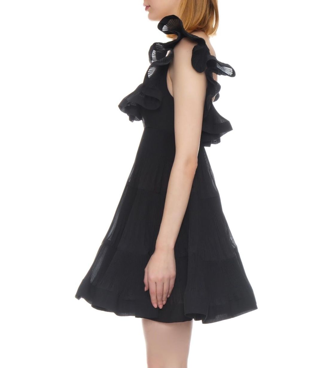 Zimmermann The Lovestruck pleated minidress Black Size 6 for rent on The Volte - main image