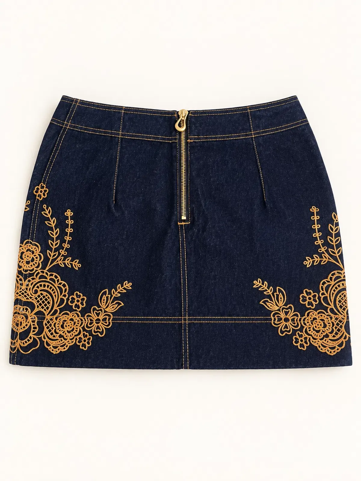 AJE Embroidered Denim Set | Skirt 10, Top 6 - Image 4