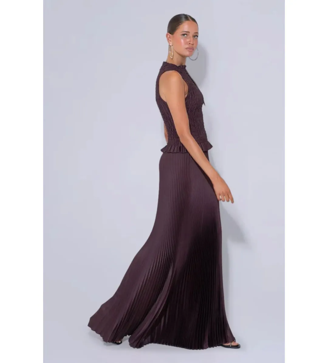 L'Idee Bowery Gown in Mahogany Size AU10 for rent on The Volte - main image