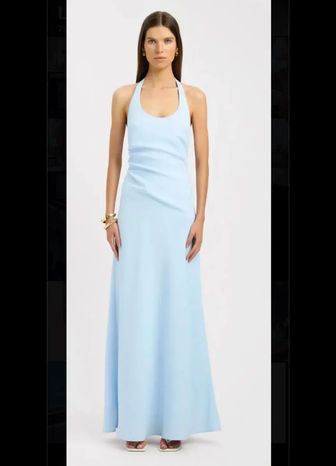 Kookai Baby Blue Halter Maxi Dress for rent on The Volte - main image