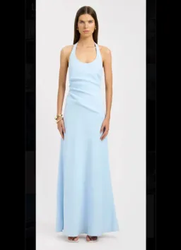 Kookai Baby Blue Halter Maxi Dress for rent on The Volte - image 3