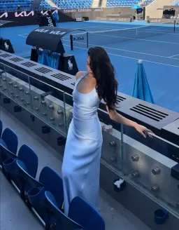 Kookai Baby Blue Halter Maxi Dress for rent on The Volte - image 1