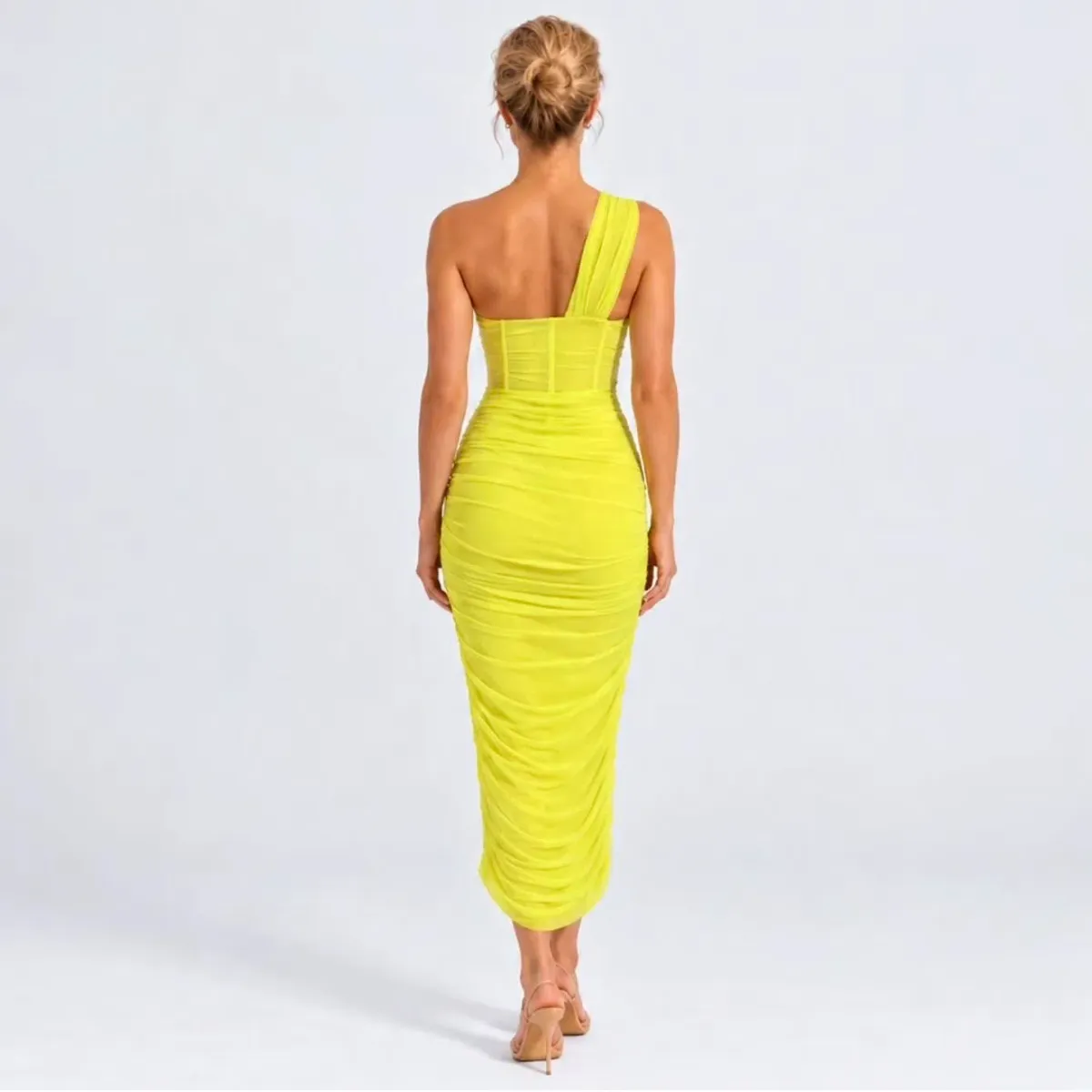 HOUSE OF CB VALENTINA LIME MIDI DRESS - Image 2