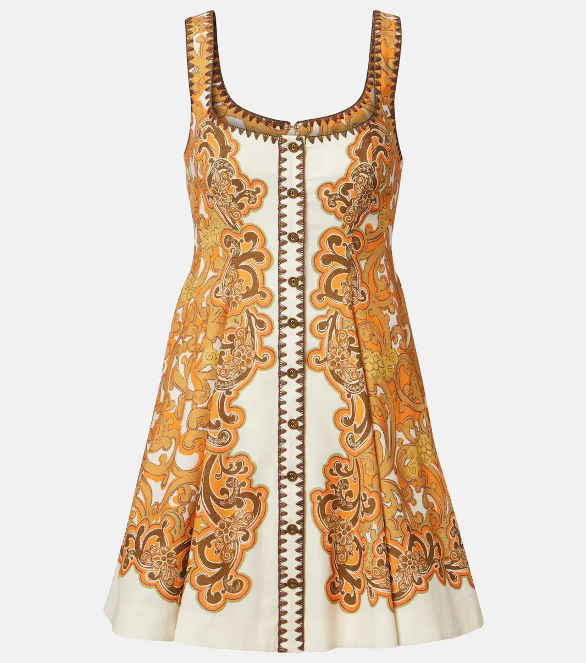 ALEMAIS Delilah Exclusive Mini Dress Orange Size 8 AU - Image 6