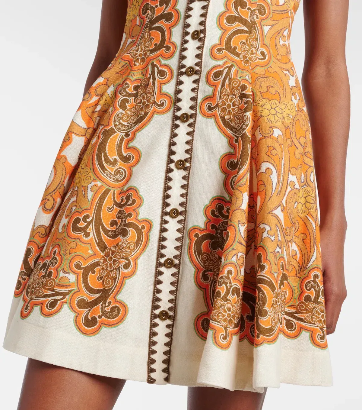 ALEMAIS Delilah Exclusive Mini Dress Orange Size 8 AU - Image 3