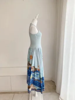 ALEMAIS Island Exclusive Tank Midi Dress Blue Print Size 8 AU for rent on The Volte - image 10