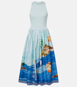 ALEMAIS Island Exclusive Tank Midi Dress Blue Print Size 6 AU for rent on The Volte - image 6