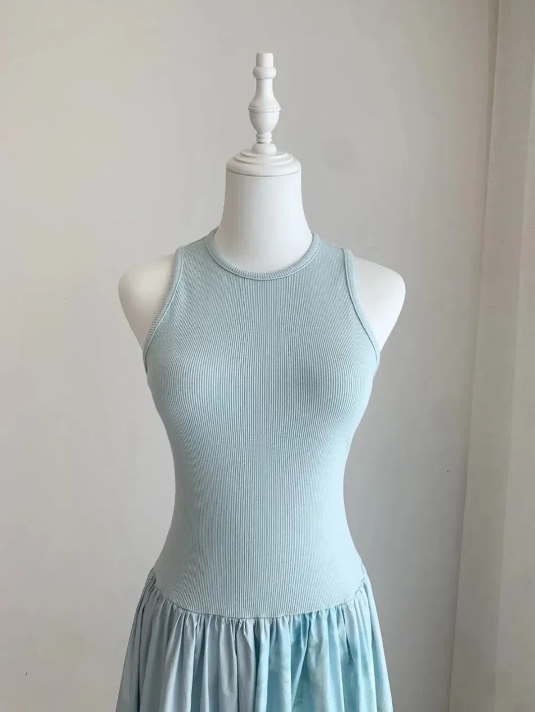 ALEMAIS Island Exclusive Tank Midi Dress Blue Print Size 6 AU for rent on The Volte - main image