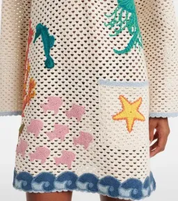 ALEMAIS Splash Crochet Mini Dress Cream Size 8 AU for rent on The Volte - image 8