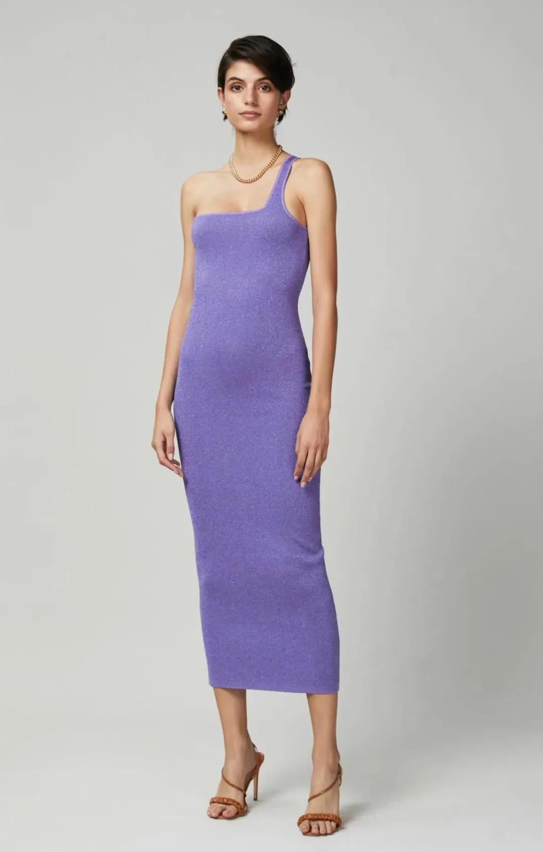 Bec & Bridge Adalane Asym Knit Dress in Lavender Size 10 for rent on The Volte - main image