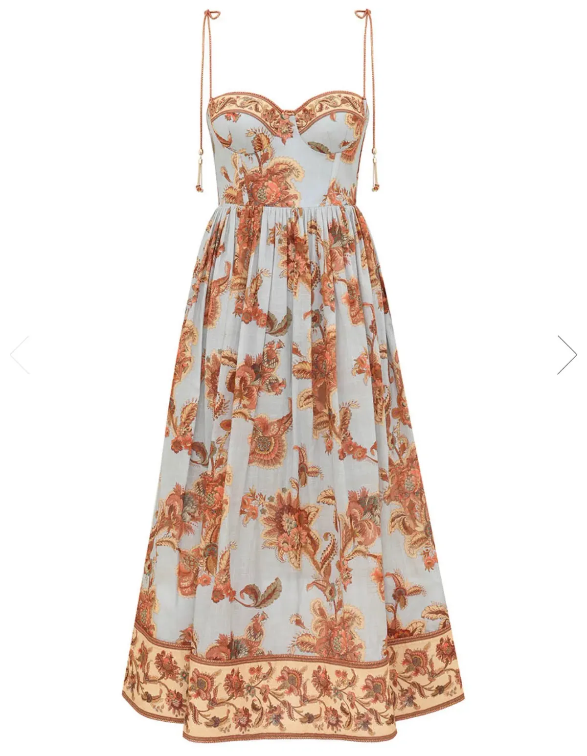 Zimmermann Aster Corset Midi Dress Size 0/8 - Image 1