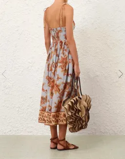 Zimmermann Aster Corset Midi Dress Size 0/8 for rent on The Volte - image 4