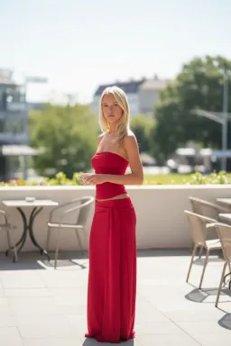 Sabelle Charlotte Top and Maxi Skirt Cherry Red XS for rent on The Volte - image 2