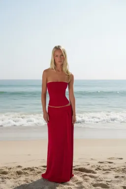 Sabelle Charlotte Top and Maxi Skirt Cherry Red XS for rent on The Volte - image 5