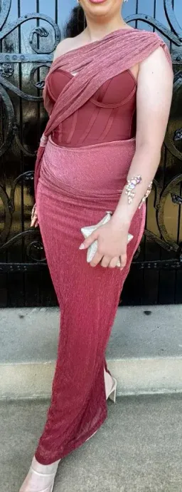 Jluxlabel Red Celestina Draped Maxi Dress Size S for rent on The Volte - image 1