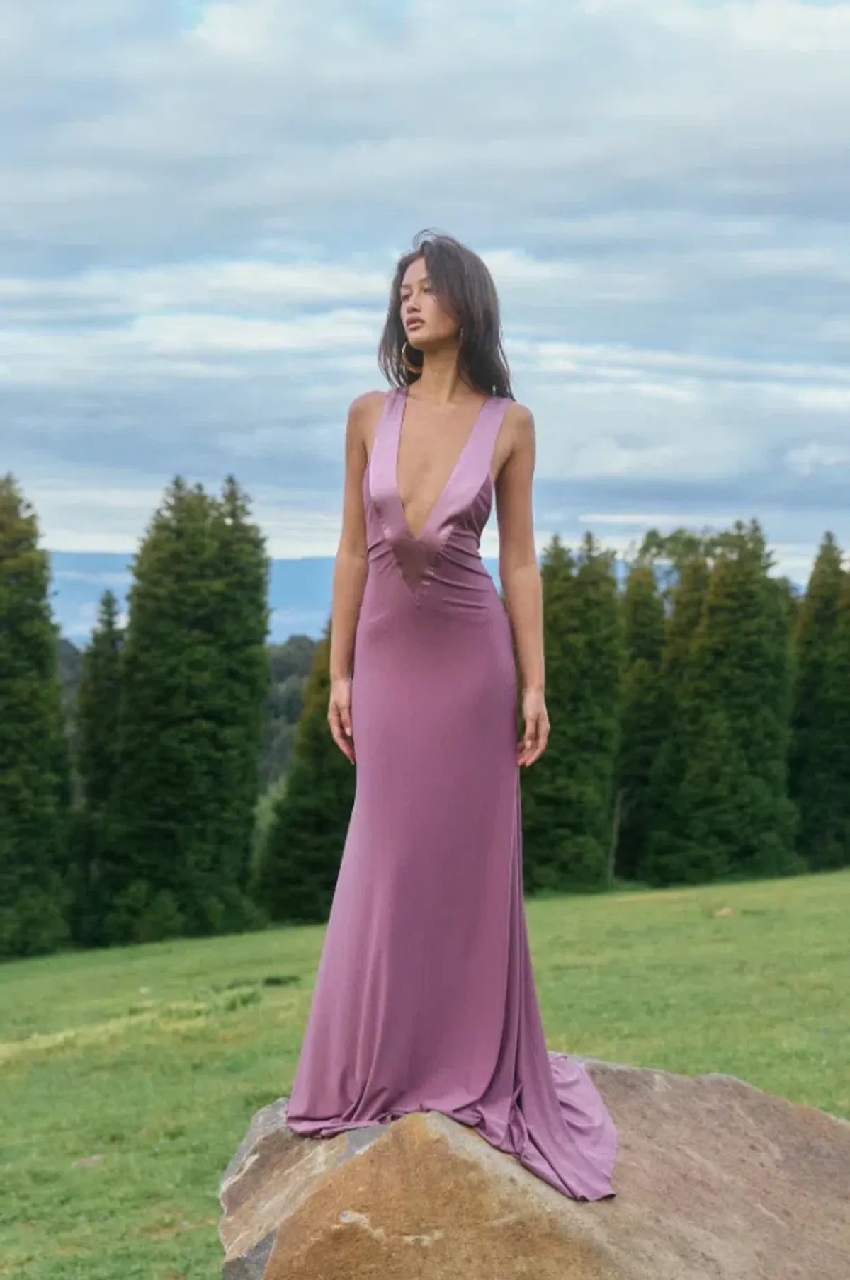 Ance Gria Rosa Gown Mauve Size 6 - Image 2
