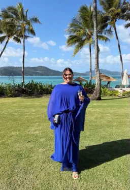 ARRANGE Drop Waist Grecian Draped Cape Dress for rent on The Volte - image 3
