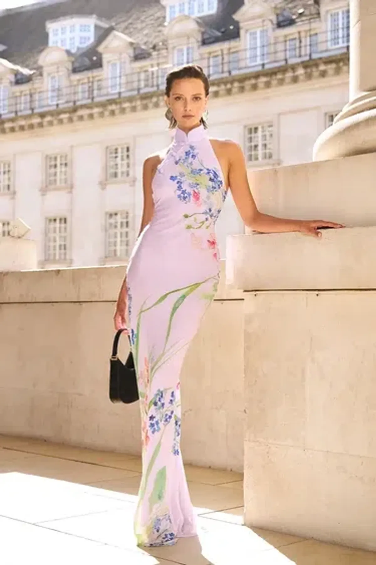 Sau Lee Gillian Dress in Lavender Floral Size AU 10/12 Medium (US 8) for rent on The Volte - main image