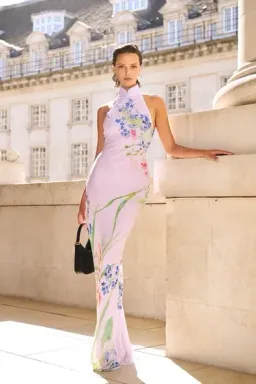 Sau Lee Gillian Dress in Lavender Floral Size AU 10/12 Medium (US 8) for rent on The Volte - image 1