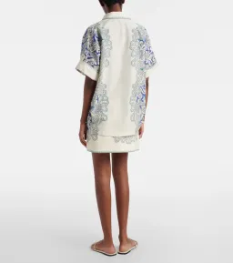 ALEMAIS Delilah Exclusive Shirt & Mini Skirt Set Blue Size 12 AU for rent on The Volte - image 2