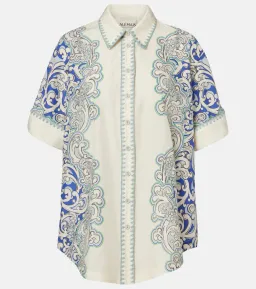 ALEMAIS Delilah Exclusive Shirt & Mini Skirt Set Blue Size 12 AU for rent on The Volte - image 9