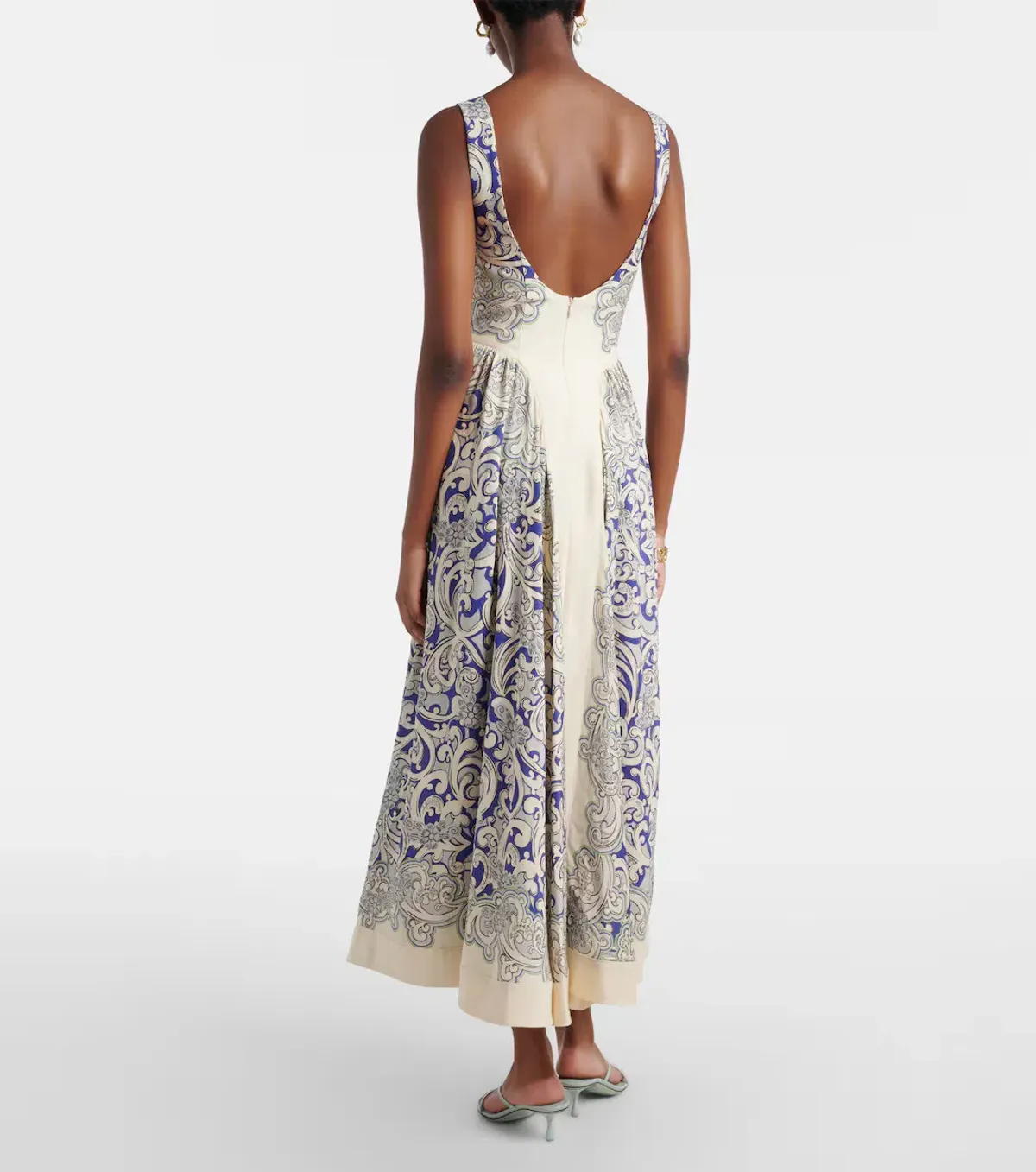 ALEMAIS Delilah Exclusive Midi Dress Blue Size 6 AU - Image 2