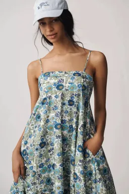 ALEMAIS Pam Tiered Midi Dress Blue Floral Size 10 AU for rent on The Volte - image 7