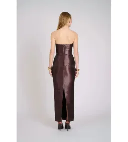 Eliya The Label Tatum Maxi Dress Chocolate Size 14 for rent on The Volte - image 2