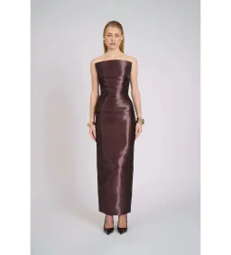 Eliya The Label Tatum Maxi Dress Chocolate Size 14 for rent on The Volte - image 1