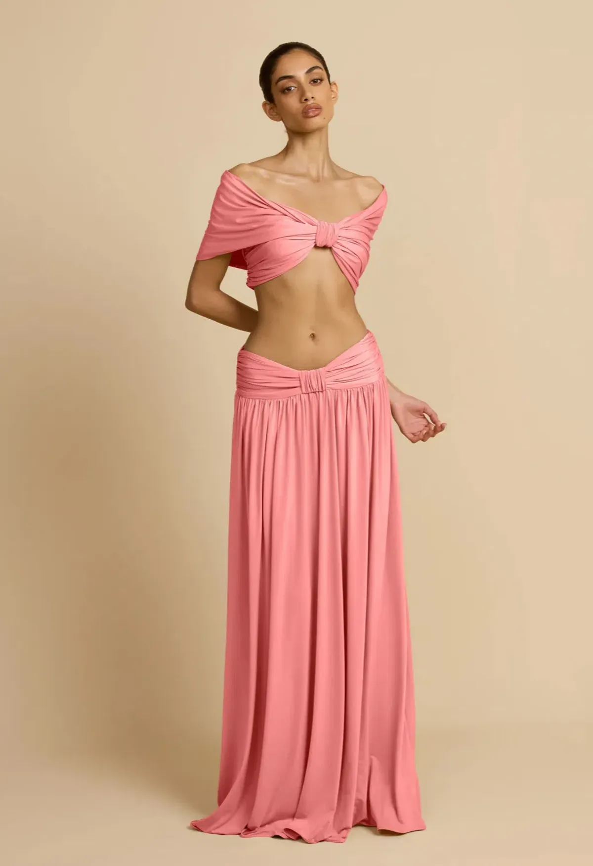 ARCINA ORI ALESSIA TOP & SKIRT SET In DUSTY PINK AU 6 - Image 3