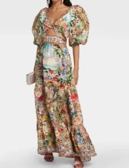 Camilla X Disney Puff Dress size M Mickey Takes A Trip Long for rent on The Volte - image 2